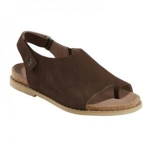 Earth Dark Brown Leather Grove Gala Sandal